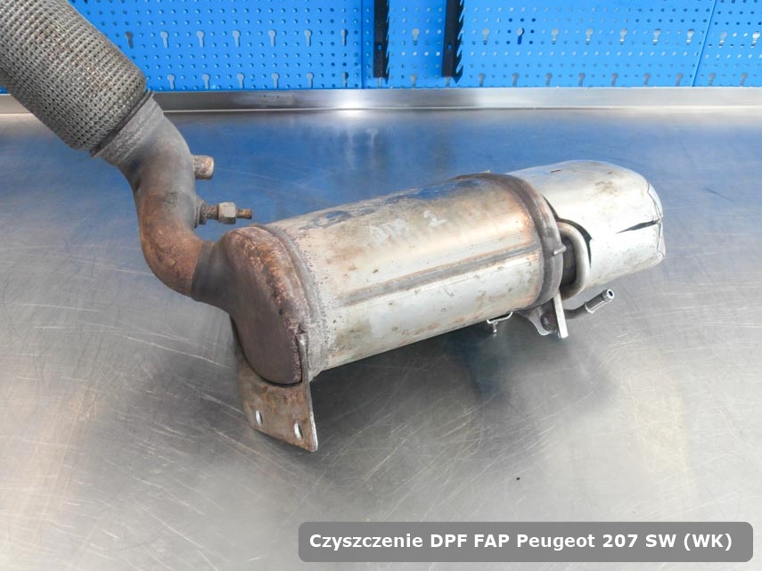 Filtr cząstek stałych Peugeot 207 SW (WK) oczyszczony na specjalnej maszynie gotowy do instalacji