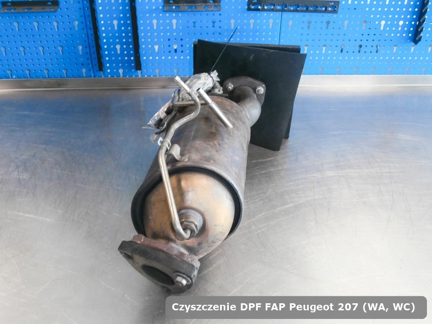 Filtr DPF układu redukcji emisji spalin Peugeot 207 (WA, WC) wyczyszczony w specjalnym urządzeniu gotowy do zamontowania