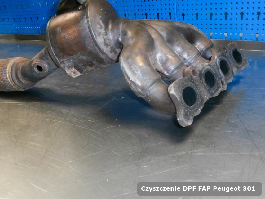 Filtr DPF Peugeot 301 zregenerowany w specjalistycznym urządzeniu gotowy do instalacji