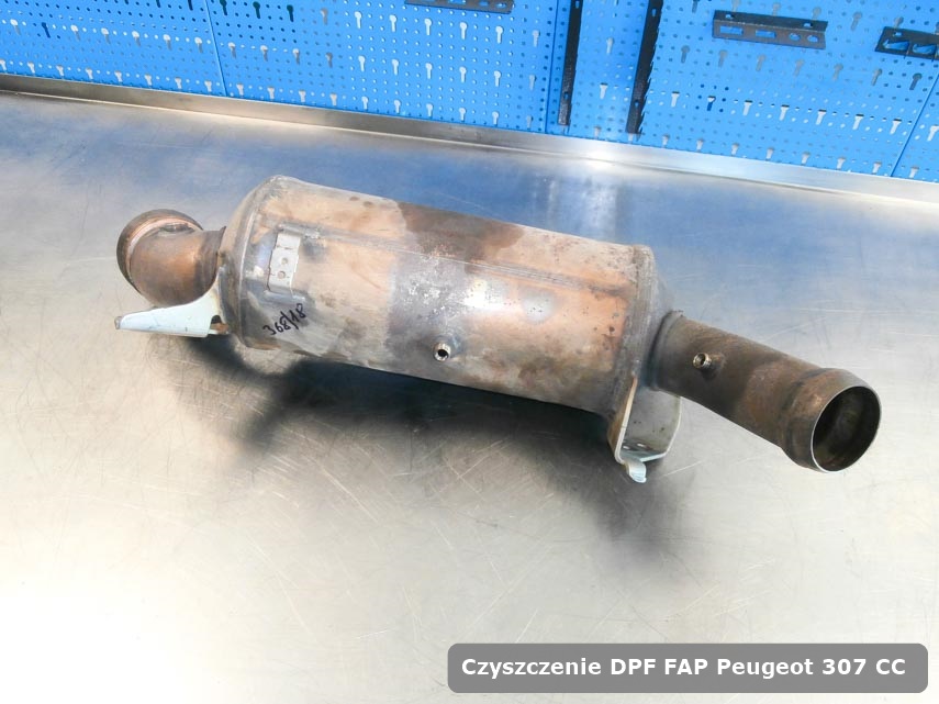 Filtr DPF Peugeot 307 CC zregenerowany w dedykowanym urządzeniu gotowy do wysyłki