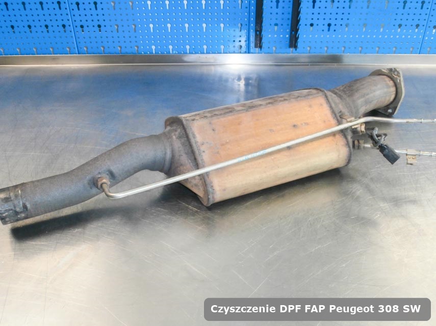 Filtr cząstek stałych FAP Peugeot 308 SW wypalony na odpowiedniej maszynie gotowy do instalacji