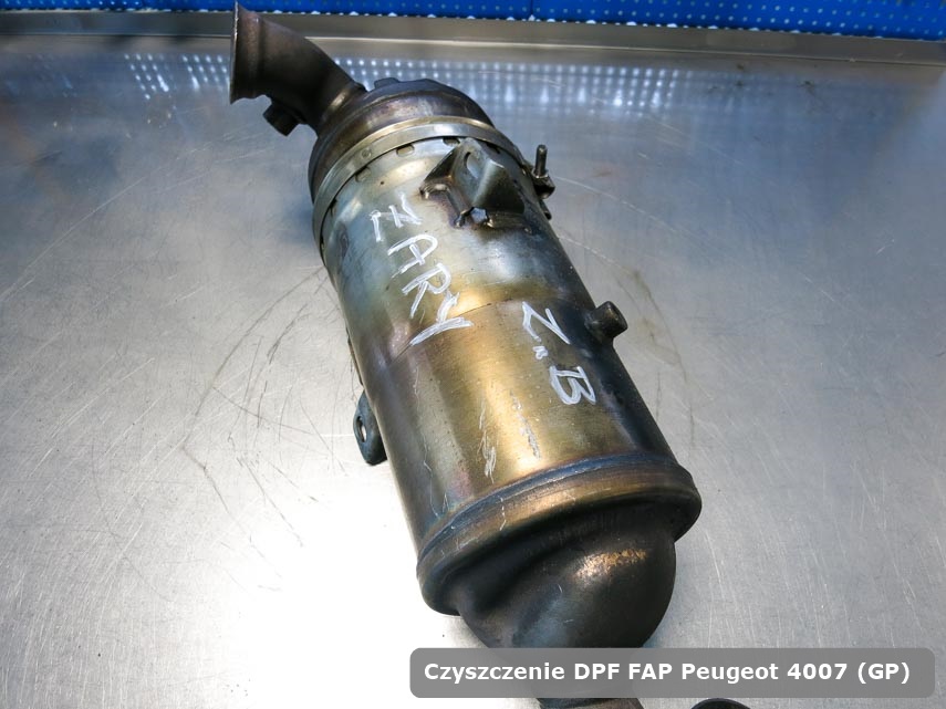 Filtr cząstek stałych DPF I FAP Peugeot 4007 (GP)  dopalony na specjalistycznej maszynie gotowy spakowania