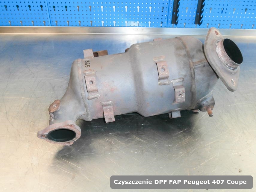 Filtr DPF i FAP Peugeot 407 Coupe  naprawiony na specjalnej maszynie gotowy do montażu