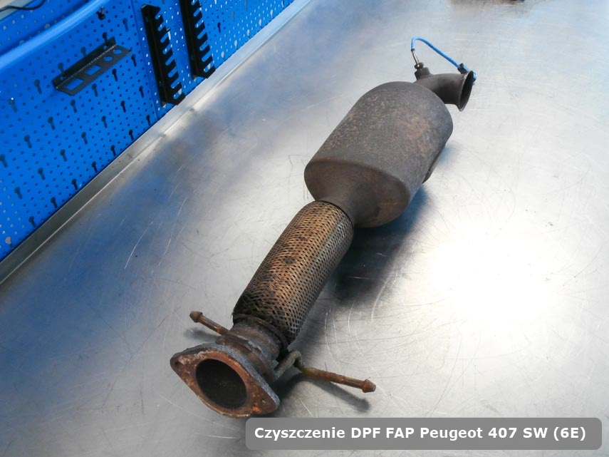 Filtr cząstek stałych DPF Peugeot 407 SW (6E)  oczyszczony na odpowiedniej maszynie gotowy do wysyłki