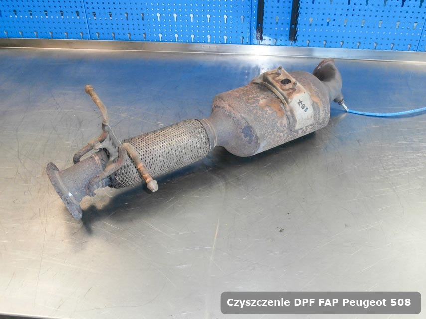 Filtr cząstek stałych Peugeot 508 dopalony na odpowiedniej maszynie gotowy spakowania
