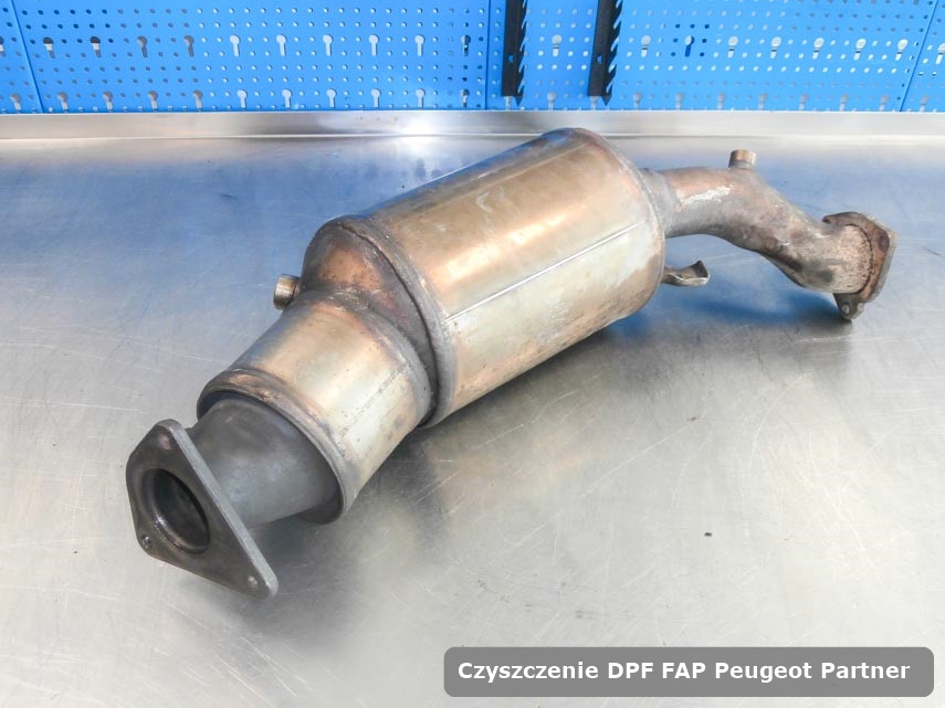 Filtr cząstek stałych FAP Peugeot Partner  zregenerowany na specjalnej maszynie gotowy do zamontowania