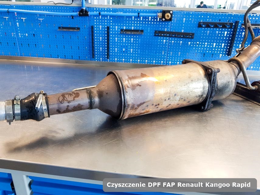Filtr cząstek stałych DPF Renault Kangoo Rapid naprawiony w specjalistycznym urządzeniu gotowy do instalacji