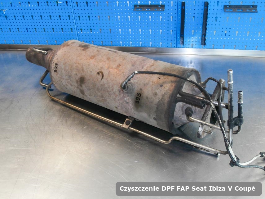 Filtr FAP SEAT Ibiza V Coupé  naprawiony na odpowiedniej maszynie gotowy do zamontowania