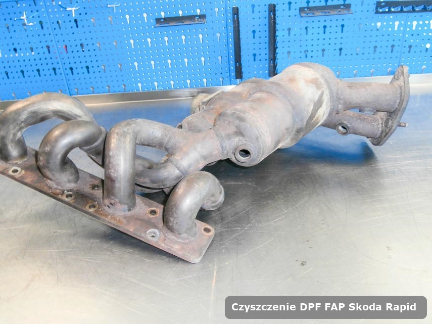 Filtr DPF układu redukcji emisji spalin Skoda Rapid  wyczyszczony na dedykowanej maszynie gotowy spakowania