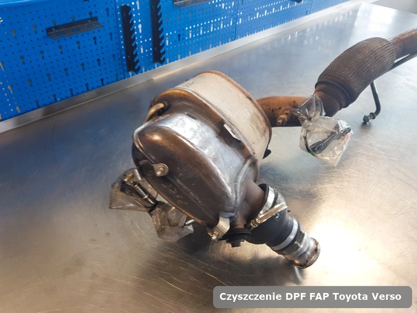 Filtr cząstek stałych FAP Toyota Verso  dopalony na odpowiedniej maszynie gotowy do instalacji
