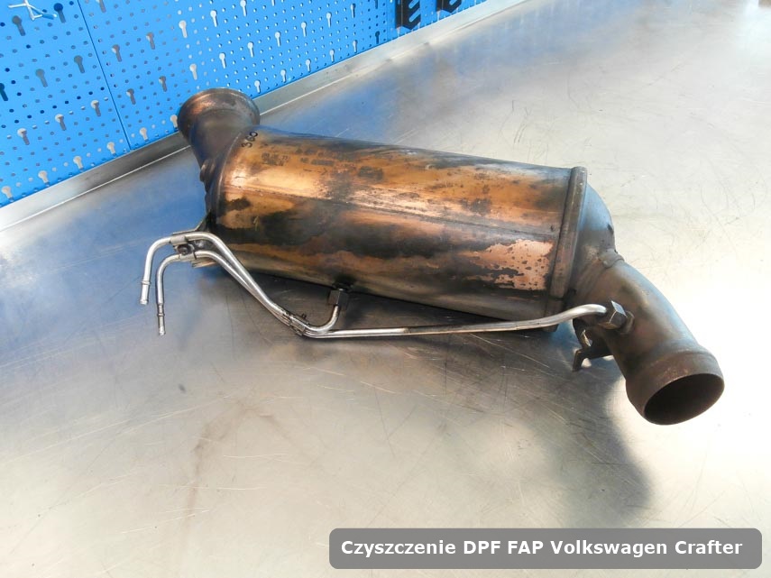 Filtr DPF i FAP Volkswagen Crafter  naprawiony na odpowiedniej maszynie gotowy do instalacji