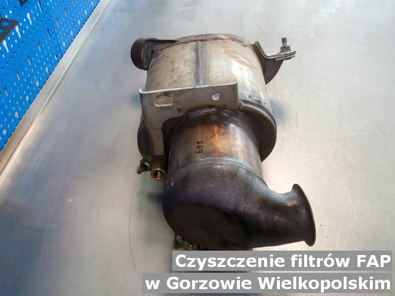 Filtr FAP wyczyszczony w warsztacie samochodowym w Gorzowie Wielkopolskim.