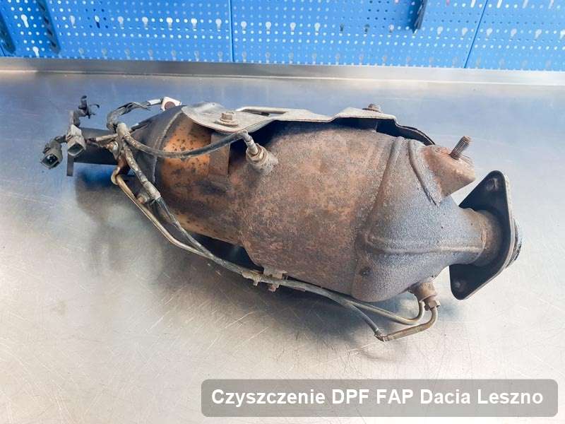 Filtr FAP do samochodu marki Dacia w Lesznie zregenerowany w specjalistycznym urządzeniu, gotowy do wysyłki
