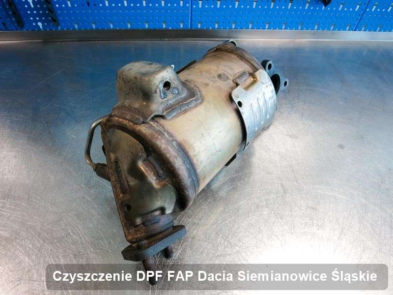 Filtr FAP do samochodu marki Dacia w Siemianowicach Śląskich wyremontowany na dedykowanej maszynie, gotowy spakowania