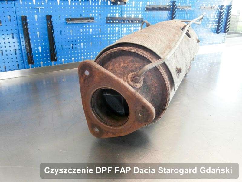 Filtr cząstek stałych DPF I FAP do samochodu marki Dacia w Starogardzie Gdańskim oczyszczony na specjalnej maszynie, gotowy do montażu