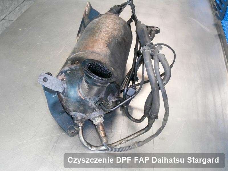Filtr DPF do samochodu marki Daihatsu w Stargardzie wyczyszczony na specjalnej maszynie, gotowy do zamontowania