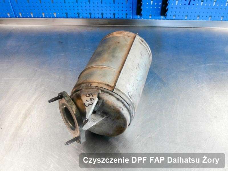 Filtr DPF i FAP do samochodu marki Daihatsu w Żorach wyczyszczony w specjalnym urządzeniu, gotowy do zamontowania