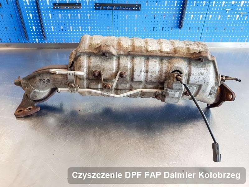 Filtr FAP do samochodu marki Daimler w Kołobrzegu dopalony na odpowiedniej maszynie, gotowy do wysyłki