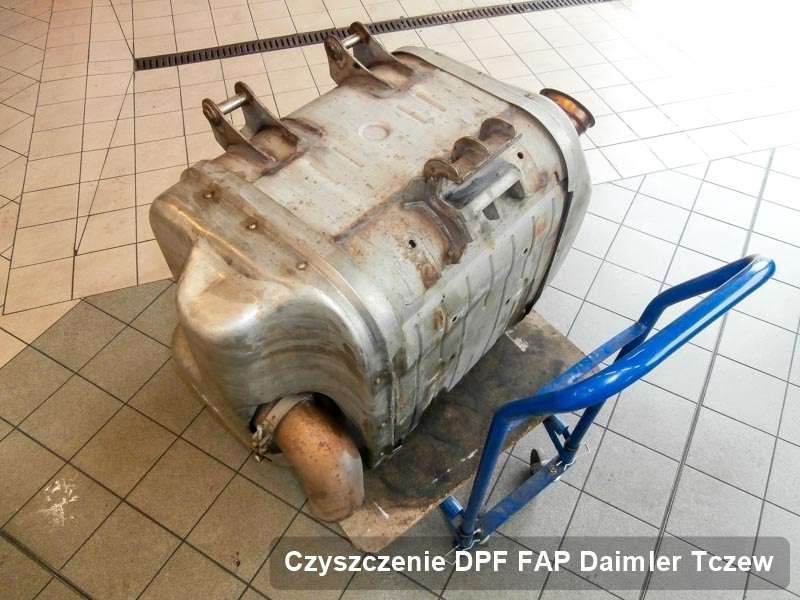 Filtr DPF i FAP do samochodu marki Daimler w Tczewie oczyszczony w specjalnym urządzeniu, gotowy spakowania