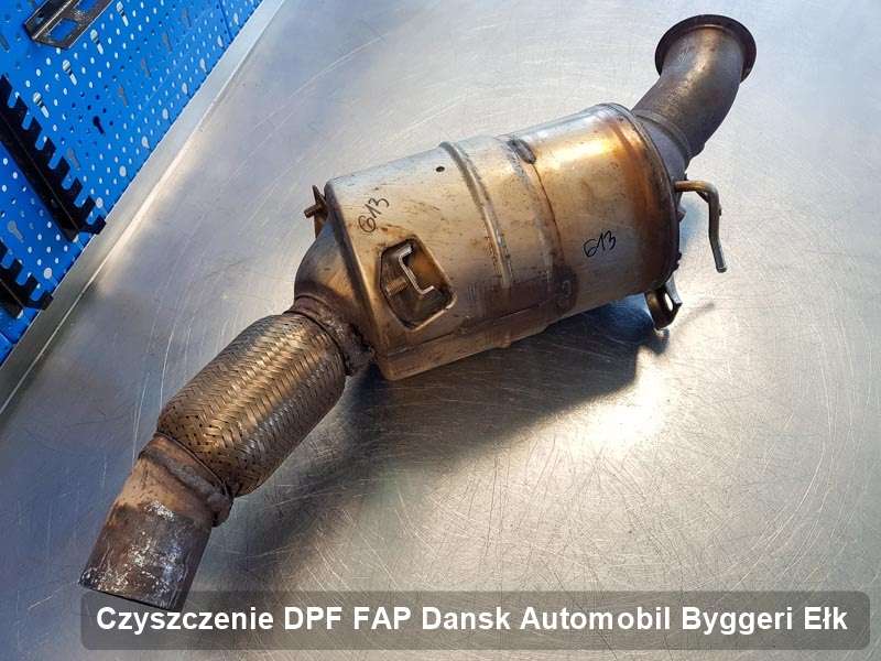 Filtr FAP do samochodu marki Dansk Automobil Byggeri w Ełku wypalony w specjalistycznym urządzeniu, gotowy do wysyłki