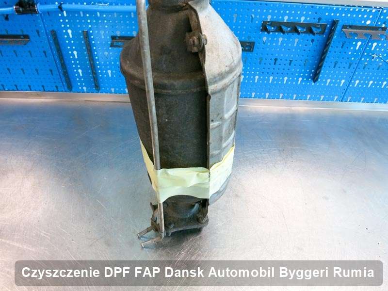 Filtr DPF i FAP do samochodu marki Dansk Automobil Byggeri w Rumi wyremontowany na dedykowanej maszynie, gotowy do wysyłki