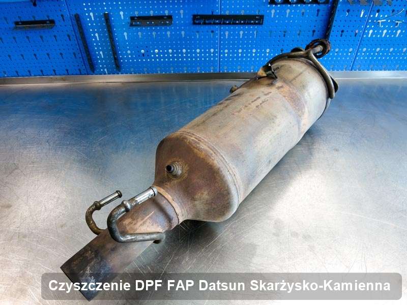 Filtr DPF układu redukcji emisji spalin do samochodu marki Datsun w Skarżysku-Kamiennej wyczyszczony w dedykowanym urządzeniu, gotowy do montażu