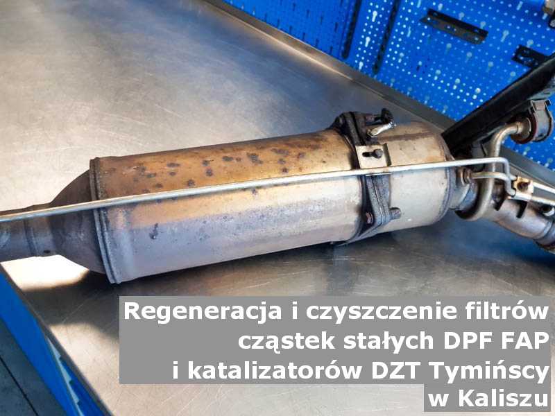 Naprawiony katalizator marki DZT Tymińscy, w laboratorium, w Kaliszu.
