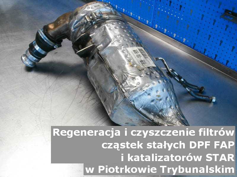 Oczyszczony filtr cząstek stałych marki Fabryka Samochodów Ciężarowych „Star”, w pracowni, w Piotrkowie Trybunalskim.