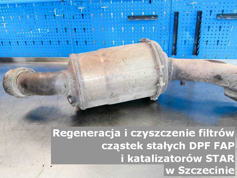 Myty filtr cząstek stałych GPF marki Fabryka Samochodów Ciężarowych „Star”, w pracowni, w Szczecinie.
