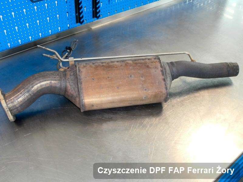 Filtr DPF i FAP do samochodu marki Ferrari w Żorach naprawiony w specjalistycznym urządzeniu, gotowy do montażu