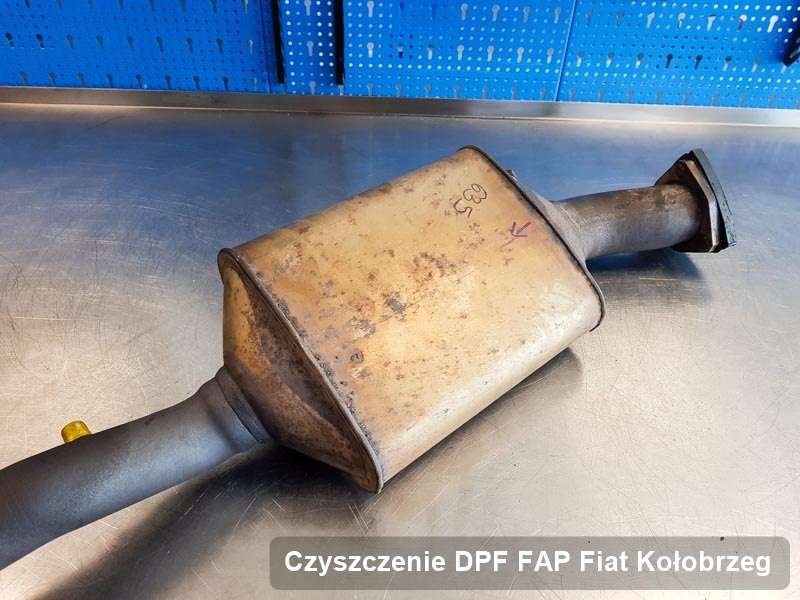 Filtr FAP do samochodu marki Fiat w Kołobrzegu zregenerowany na specjalnej maszynie, gotowy do montażu