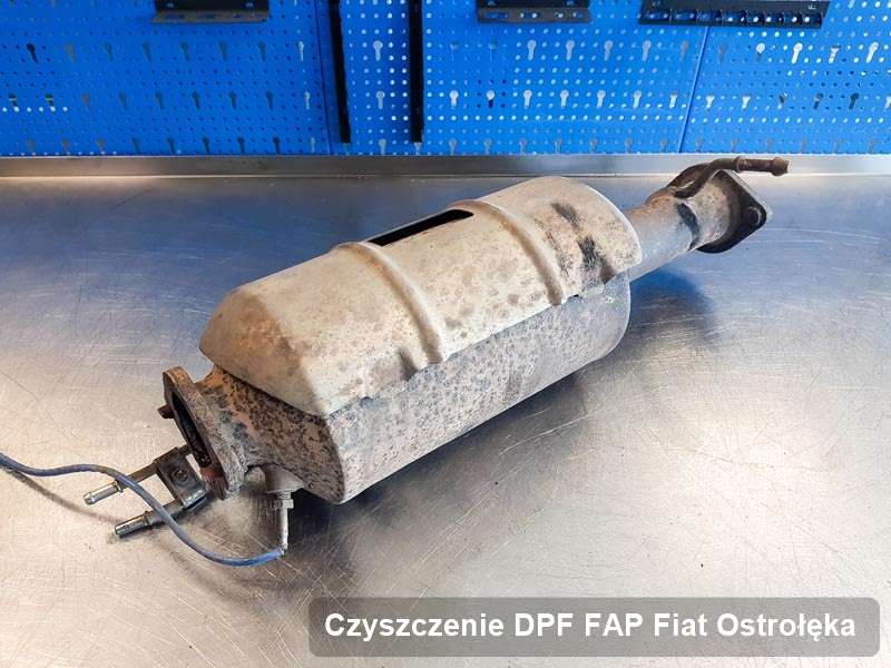 Filtr cząstek stałych do samochodu marki Fiat w Ostrołęce oczyszczony na specjalistycznej maszynie, gotowy spakowania