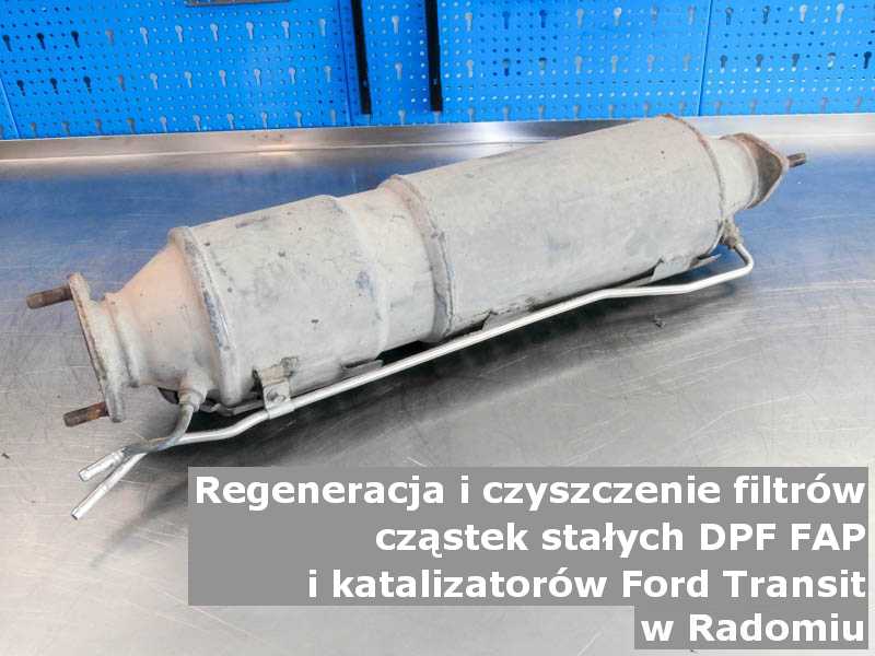 Wypłukany katalizator utleniający marki Ford Transit, w pracowni regeneracji, w Radomiu.
