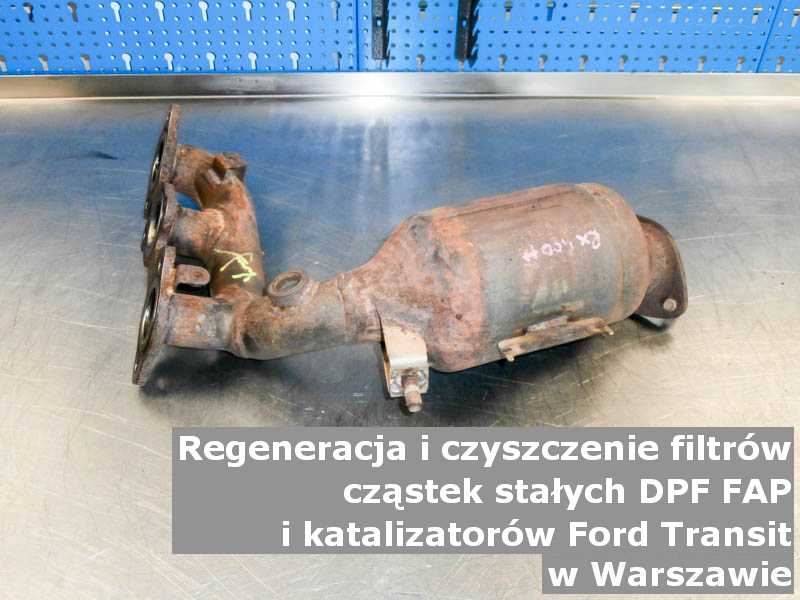 Regenerowany katalizator marki Ford Transit, w warsztatowym laboratorium, w Warszawie.