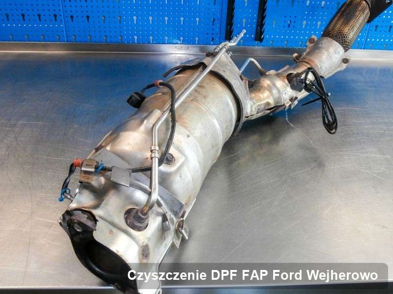 Filtr cząstek stałych DPF do samochodu marki Ford w Wejherowie wypalony na dedykowanej maszynie, gotowy do montażu