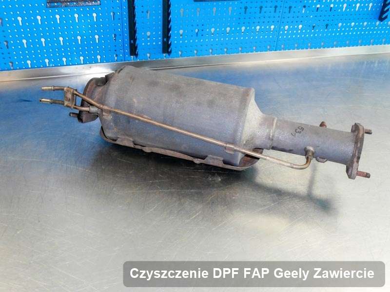 Filtr cząstek stałych DPF I FAP do samochodu marki Geely w Zawierciu naprawiony na specjalistycznej maszynie, gotowy do instalacji