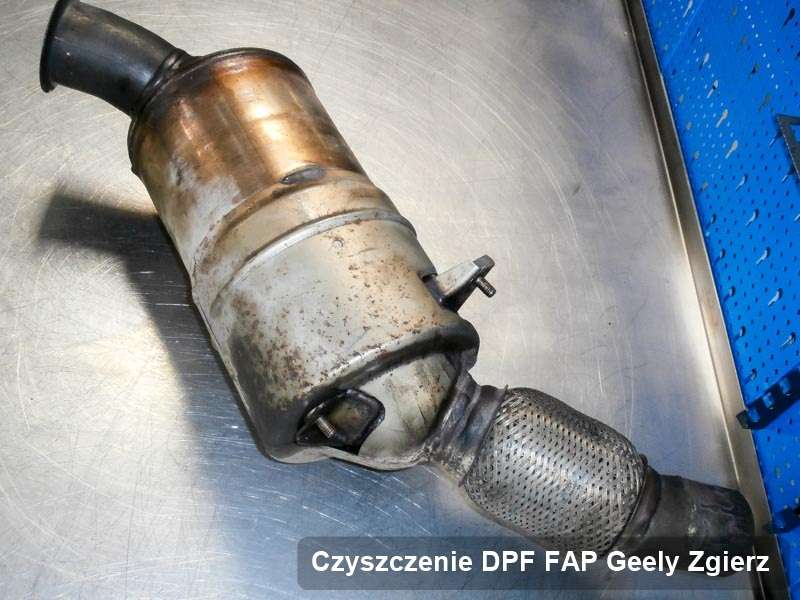 Filtr DPF i FAP do samochodu marki Geely w Zgierzu dopalony w dedykowanym urządzeniu, gotowy do zamontowania