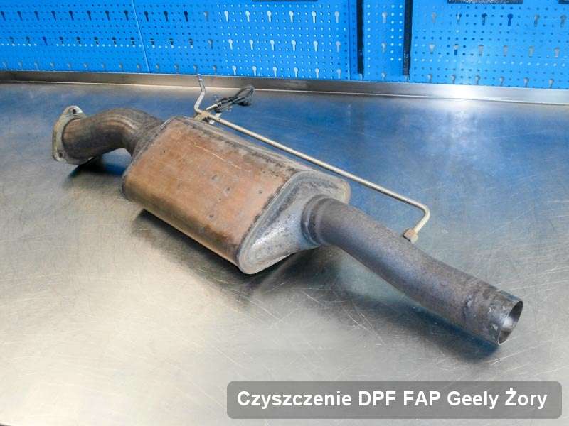 Filtr cząstek stałych DPF I FAP do samochodu marki Geely w Żorach wyremontowany na dedykowanej maszynie, gotowy do wysyłki