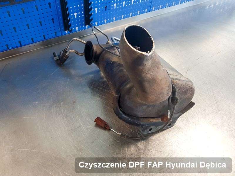 Filtr cząstek stałych do samochodu marki Hyundai w Dębicy dopalony w specjalnym urządzeniu, gotowy do montażu