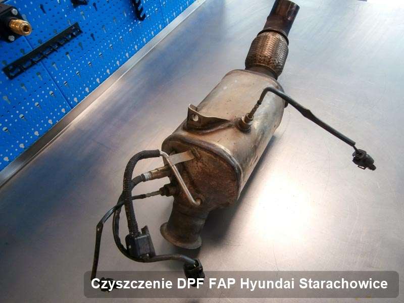 Filtr cząstek stałych FAP do samochodu marki Hyundai w Starachowicach wyremontowany w specjalnym urządzeniu, gotowy do zamontowania