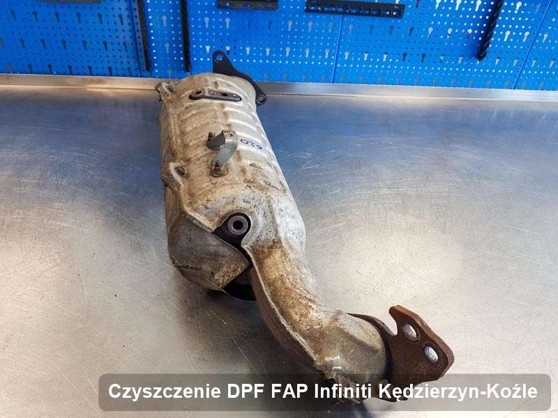 Filtr cząstek stałych FAP do samochodu marki Infiniti w Kędzierzynie-Koźlu dopalony na specjalistycznej maszynie, gotowy do montażu