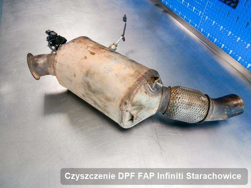 Filtr cząstek stałych DPF I FAP do samochodu marki Infiniti w Starachowicach naprawiony na dedykowanej maszynie, gotowy do instalacji