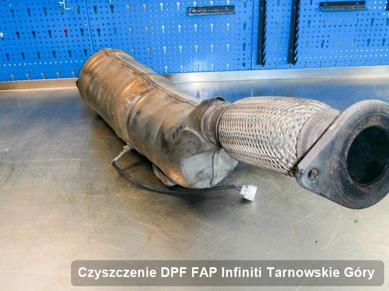 Filtr cząstek stałych DPF I FAP do samochodu marki Infiniti w Tarnowskich Górach wypalony na odpowiedniej maszynie, gotowy do instalacji