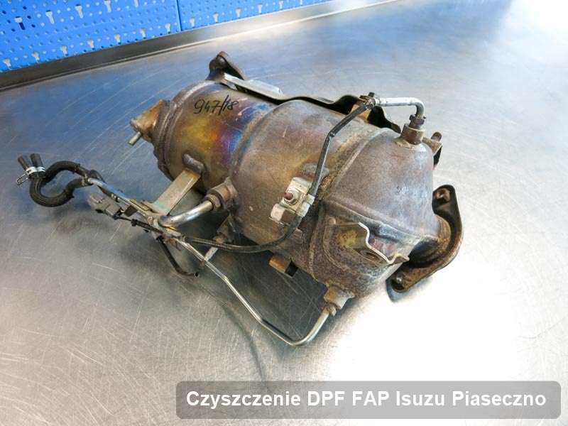 Filtr cząstek stałych FAP do samochodu marki Isuzu w Piasecznie naprawiony na odpowiedniej maszynie, gotowy do instalacji