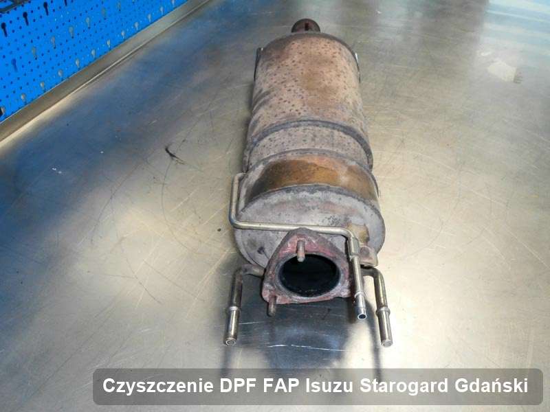 Filtr DPF układu redukcji emisji spalin do samochodu marki Isuzu w Starogardzie Gdańskim wypalony na odpowiedniej maszynie, gotowy do instalacji