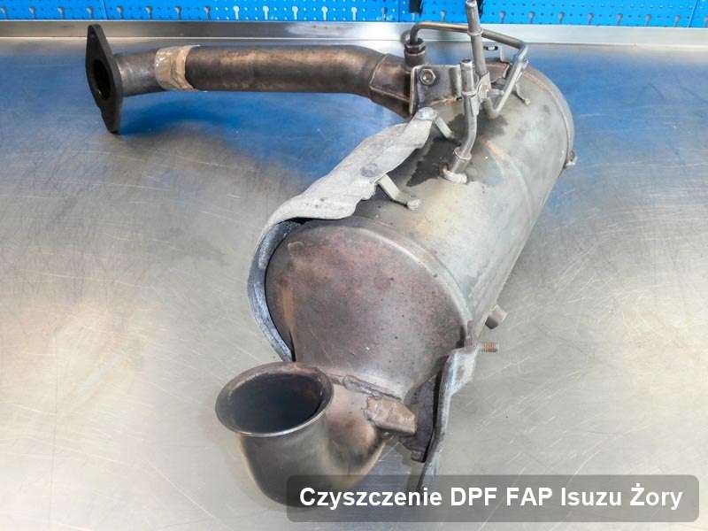 Filtr cząstek stałych DPF do samochodu marki Isuzu w Żorach dopalony w specjalistycznym urządzeniu, gotowy do wysyłki