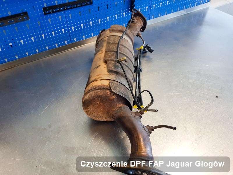 Filtr cząstek stałych DPF do samochodu marki Jaguar w Głogowie wyczyszczony na specjalistycznej maszynie, gotowy do wysyłki