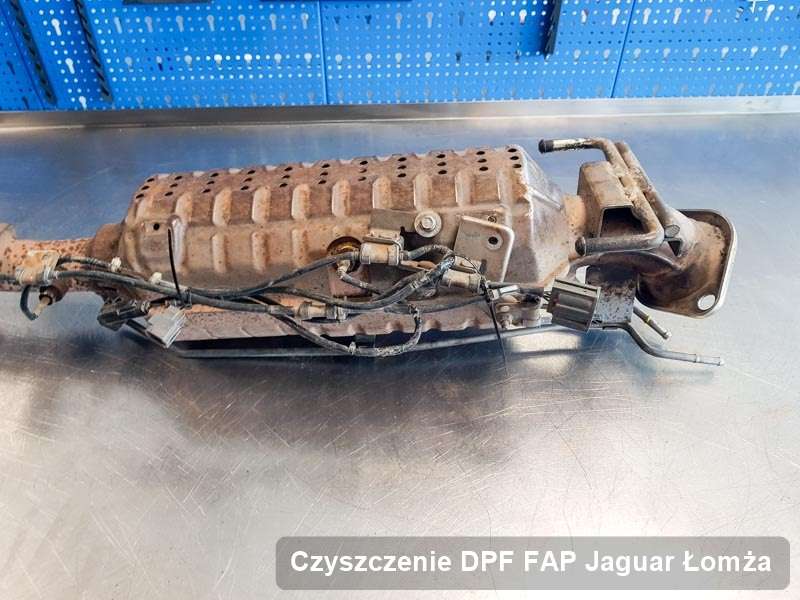 Filtr DPF układu redukcji emisji spalin do samochodu marki Jaguar w Łomży zregenerowany w dedykowanym urządzeniu, gotowy do wysyłki