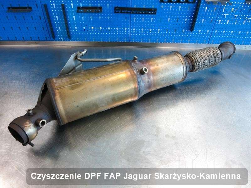 Filtr DPF układu redukcji emisji spalin do samochodu marki Jaguar w Skarżysku-Kamiennej wyczyszczony w specjalistycznym urządzeniu, gotowy spakowania