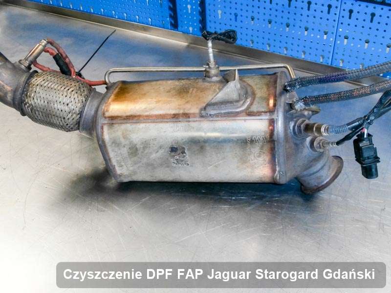 Filtr cząstek stałych do samochodu marki Jaguar w Starogardzie Gdańskim zregenerowany w specjalnym urządzeniu, gotowy do montażu